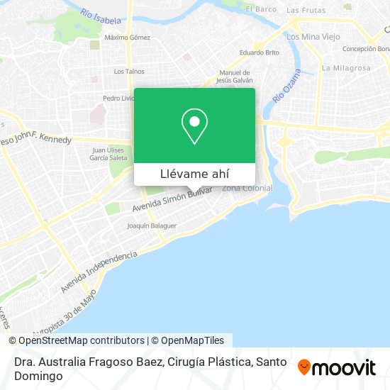 Mapa de Dra. Australia Fragoso Baez, Cirugía Plástica