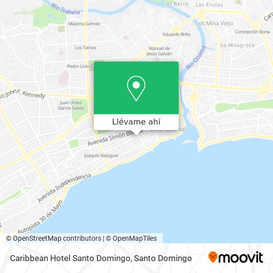 Mapa de Caribbean Hotel Santo Domingo