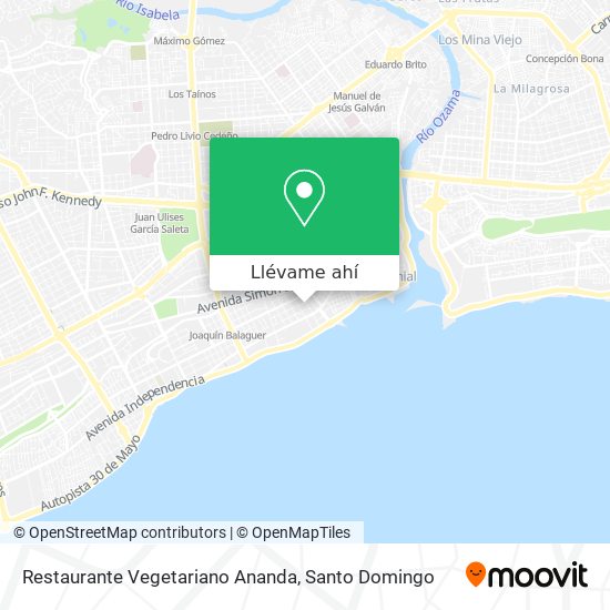 Mapa de Restaurante Vegetariano Ananda