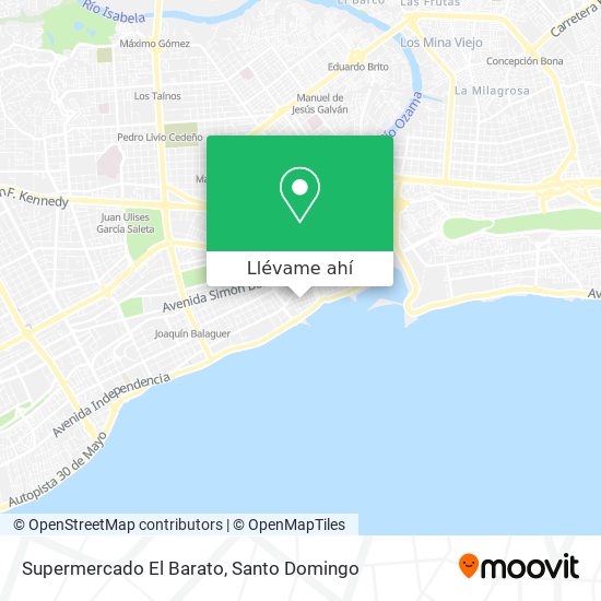 Mapa de Supermercado El Barato