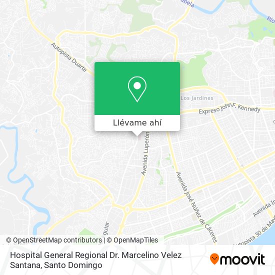 Mapa de Hospital General Regional Dr. Marcelino Velez Santana