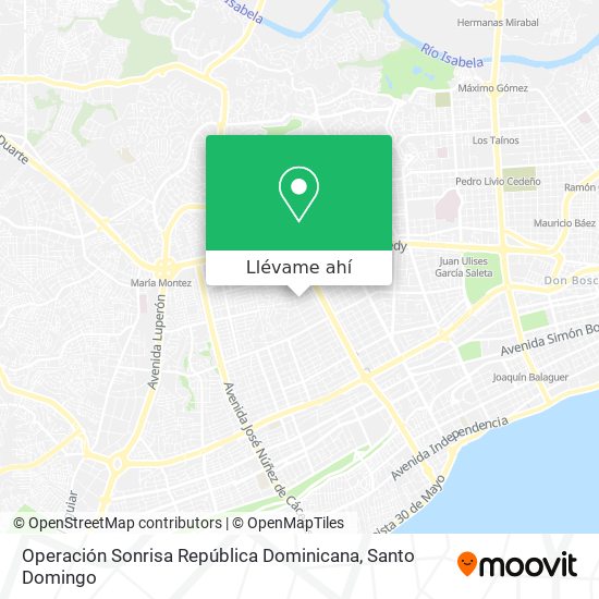 Mapa de Operación Sonrisa República Dominicana