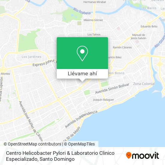 Mapa de Centro Helicobacter Pylori & Laboratorio Clinico Especializado