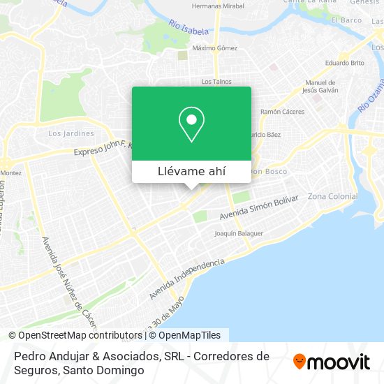 Mapa de Pedro Andujar & Asociados, SRL - Corredores de Seguros