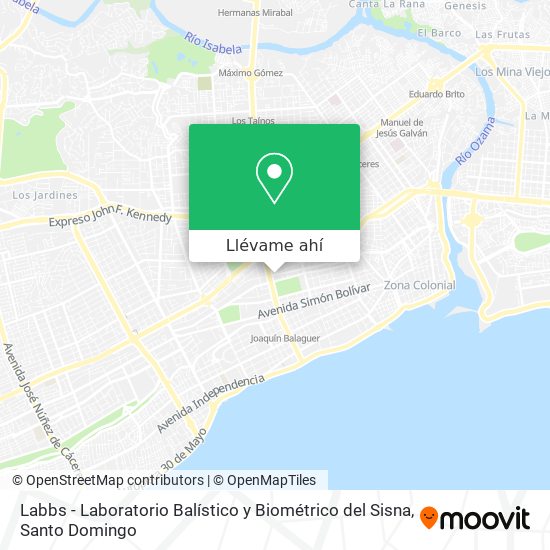 Mapa de Labbs - Laboratorio Balístico y Biométrico del Sisna