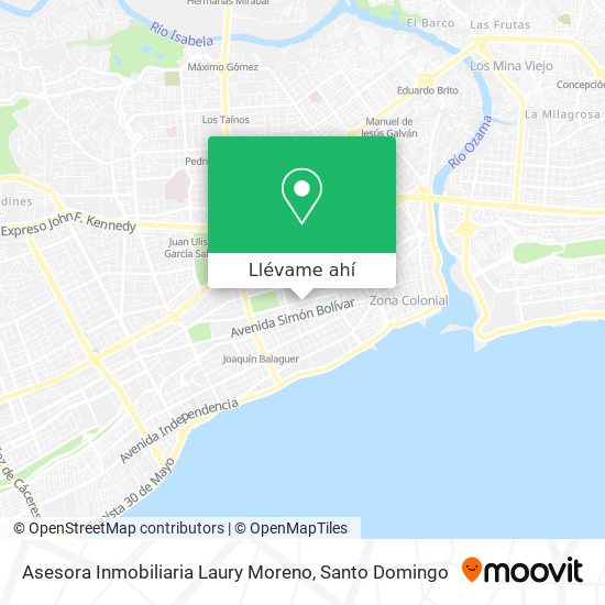 Mapa de Asesora Inmobiliaria Laury Moreno