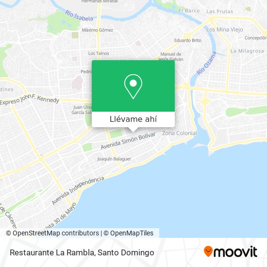 Mapa de Restaurante La Rambla