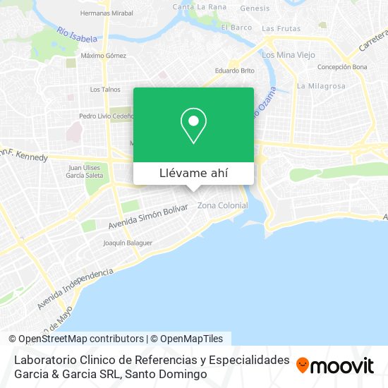 Mapa de Laboratorio Clinico de Referencias y Especialidades Garcia & Garcia SRL