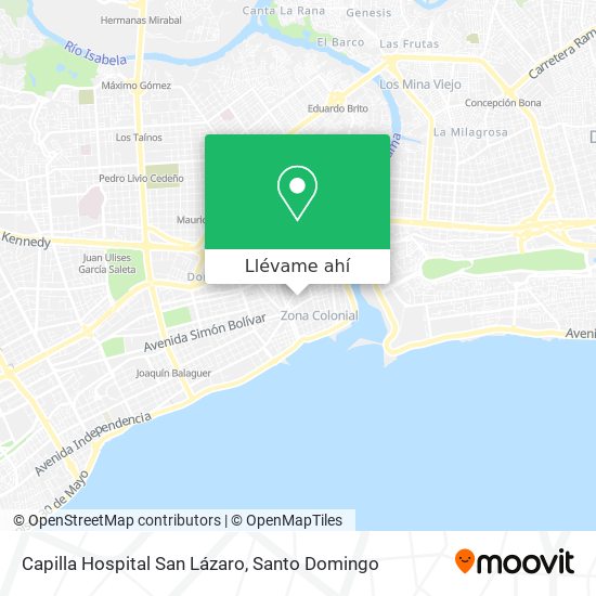 Mapa de Capilla Hospital San Lázaro