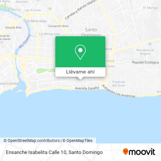 Mapa de Ensanche Isabelita Calle 10