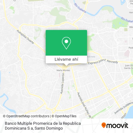 Mapa de Banco Multiple Promerica de la Republica Dominicana S a