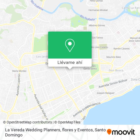 Mapa de La Vereda Wedding Planners, flores y Eventos