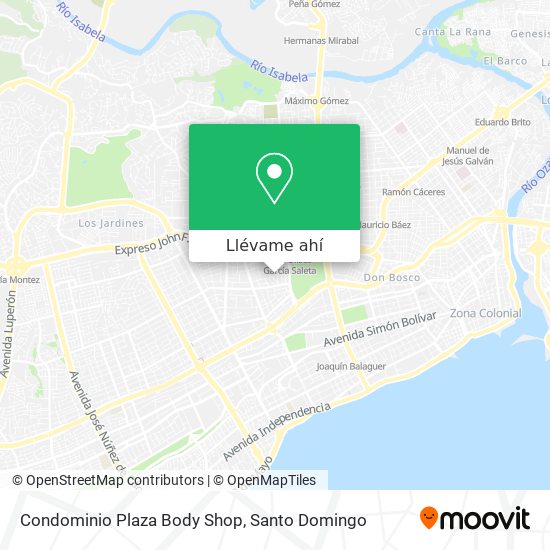 Mapa de Condominio Plaza Body Shop