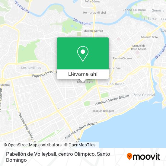 Mapa de Pabellón de Volleyball, centro Olímpico