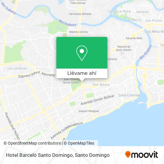 Mapa de Hotel Barceló Santo Domingo