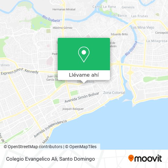 Mapa de Colegio Evangelico Ali