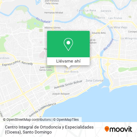Mapa de Centro Integral de Ortodoncia y Especialidades (Cioesa)