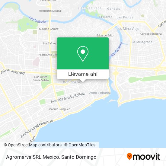 Mapa de Agromarva SRL Mexico