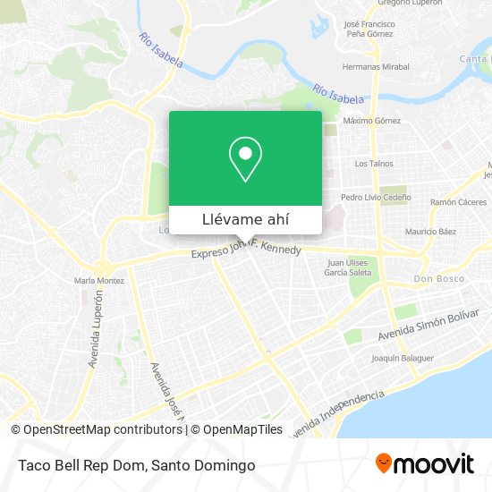 Mapa de Taco Bell Rep Dom