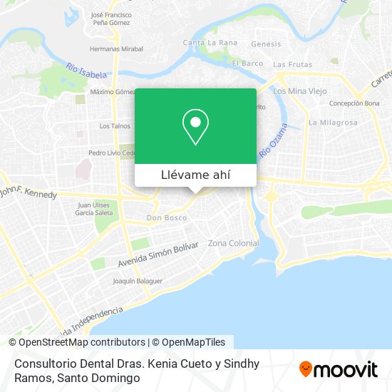 Mapa de Consultorio Dental Dras. Kenia Cueto y Sindhy Ramos