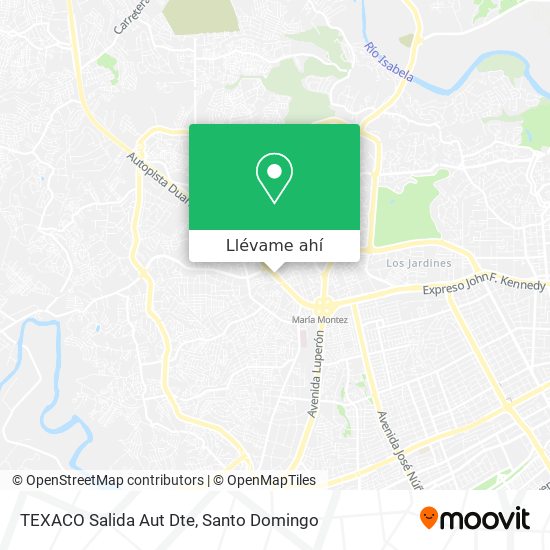 Mapa de TEXACO Salida Aut Dte