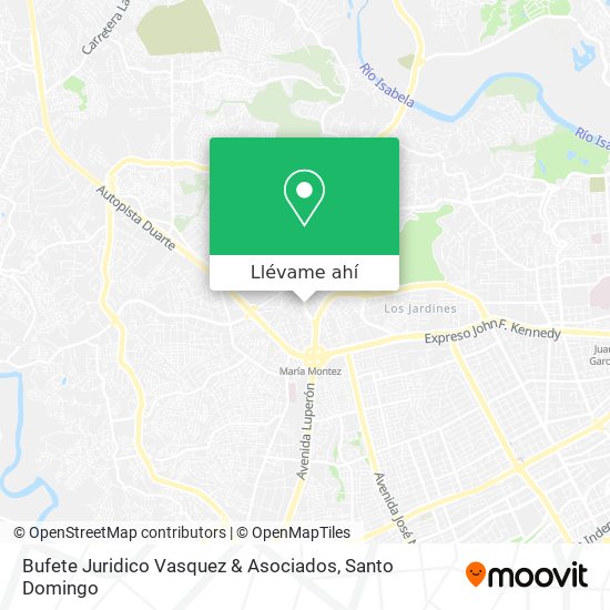 Mapa de Bufete Juridico Vasquez & Asociados