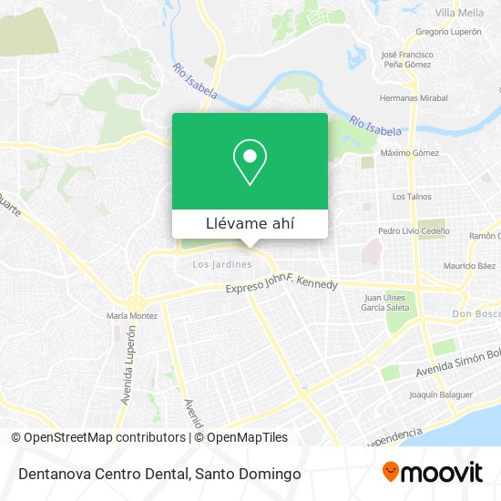 Mapa de Dentanova Centro Dental