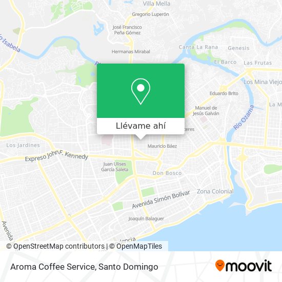 Mapa de Aroma Coffee Service