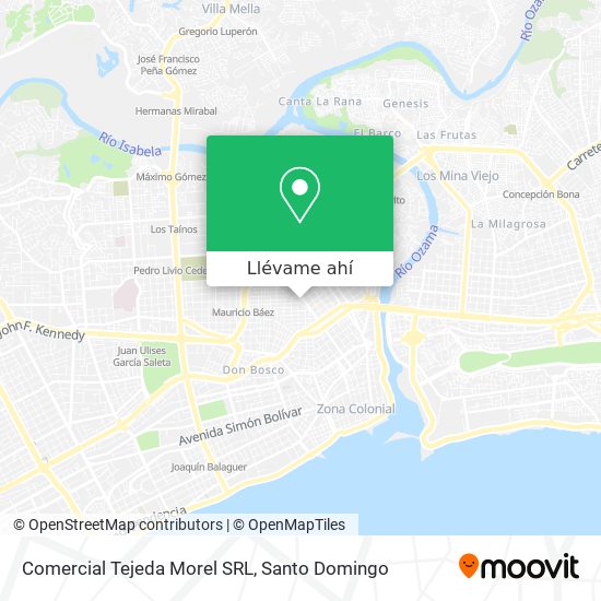 Mapa de Comercial Tejeda Morel SRL