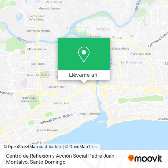 Mapa de Centro de Reflexión y Acción Social Padre Juan Montalvo