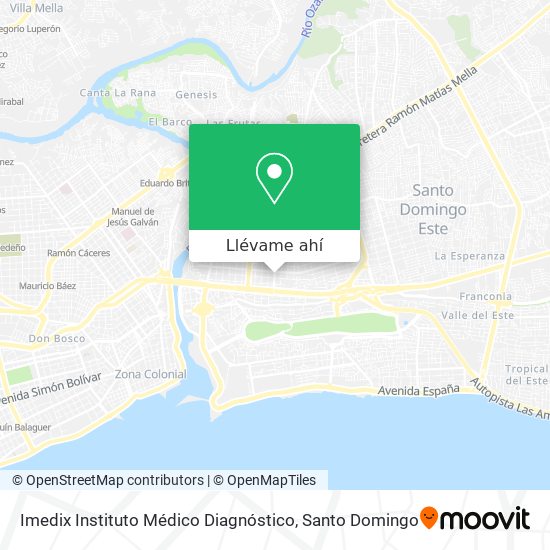 Mapa de Imedix Instituto Médico Diagnóstico