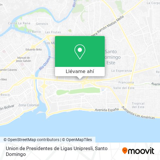 Mapa de Union de Presidentes de Ligas Unipresli