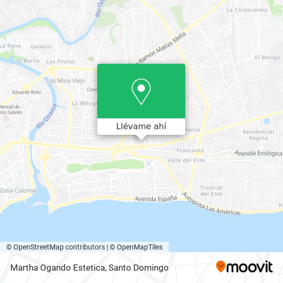Mapa de Martha Ogando Estetica