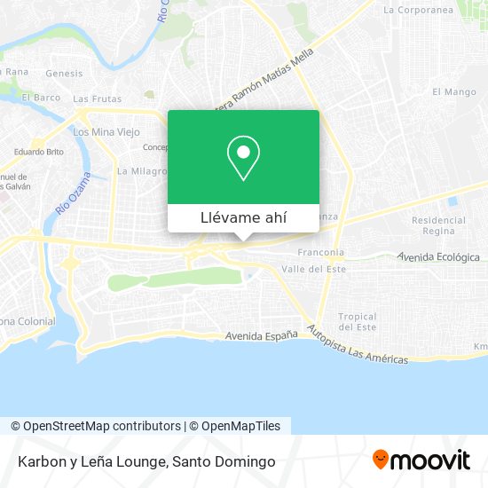 Mapa de Karbon y Leña Lounge