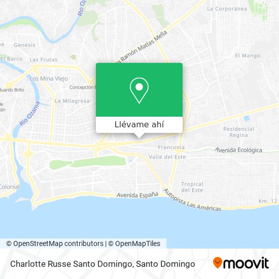 Mapa de Charlotte Russe Santo Domingo