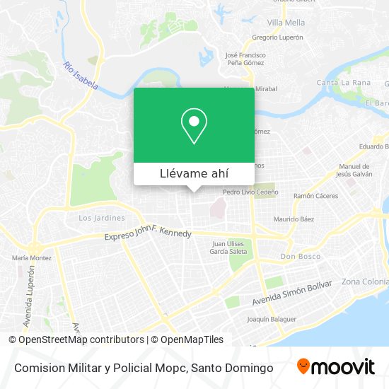 Mapa de Comision Militar y Policial Mopc