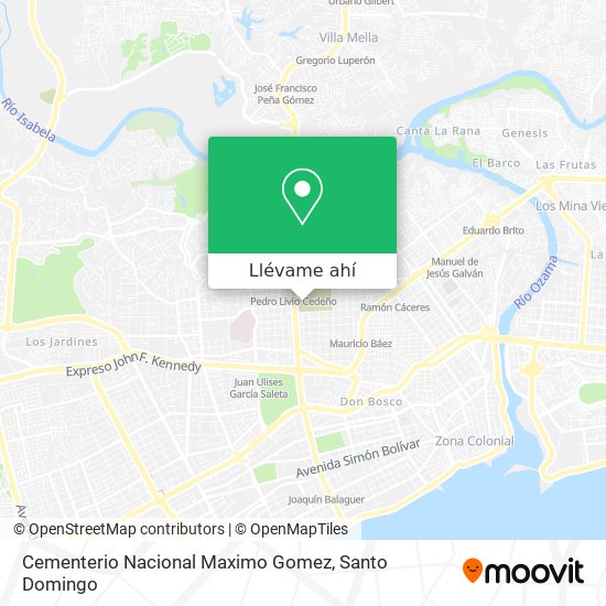 Mapa de Cementerio Nacional Maximo Gomez