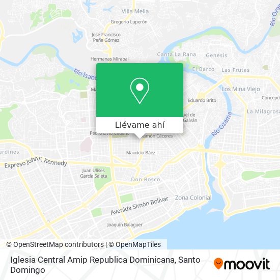 Mapa de Iglesia Central Amip Republica Dominicana
