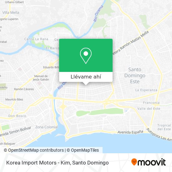 Mapa de Korea Import Motors - Kim