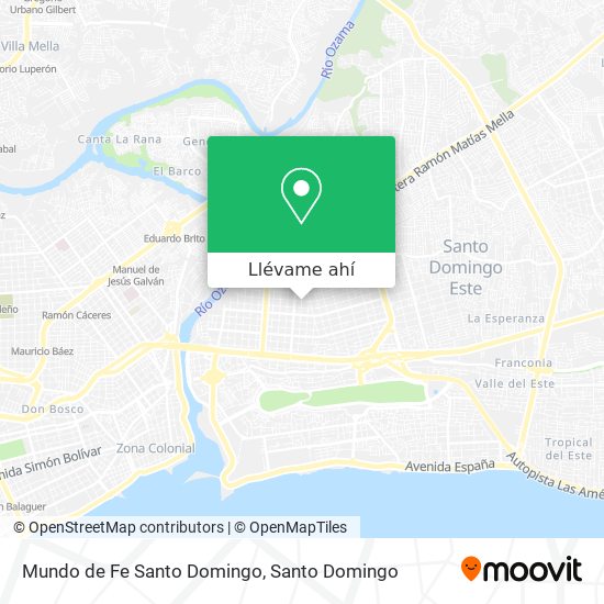 Mapa de Mundo de Fe Santo Domingo