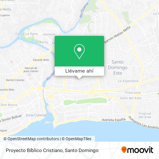 Mapa de Proyecto Bíblico Cristiano