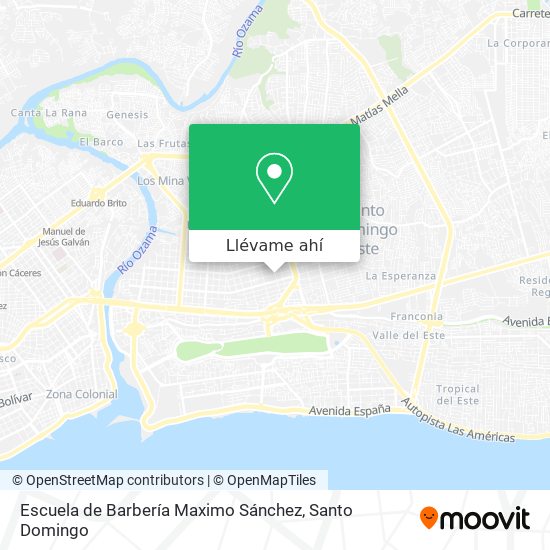 Mapa de Escuela de Barbería Maximo Sánchez