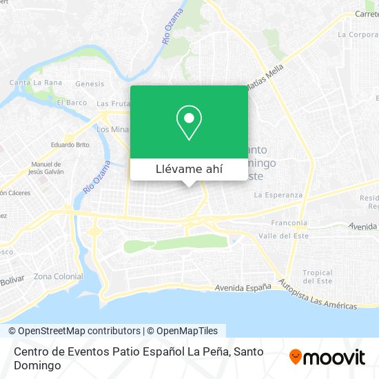 Mapa de Centro de Eventos Patio Español La Peña