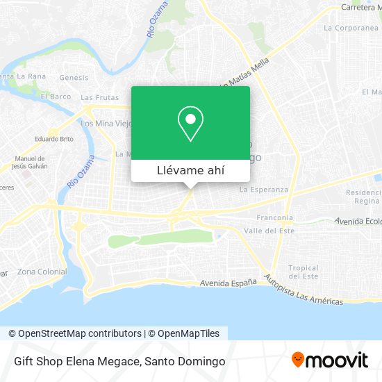 Mapa de Gift Shop Elena Megace