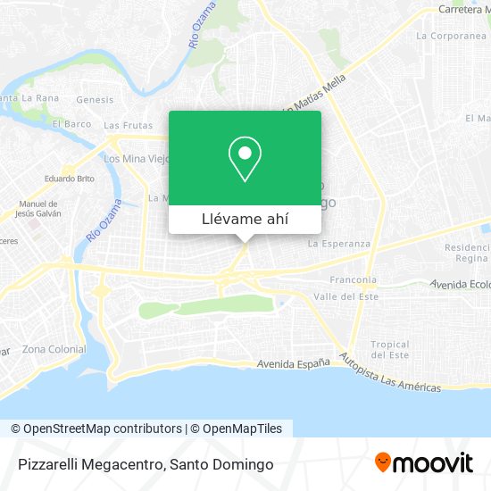 Mapa de Pizzarelli Megacentro