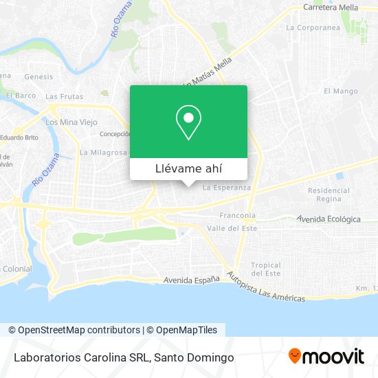 Mapa de Laboratorios Carolina SRL