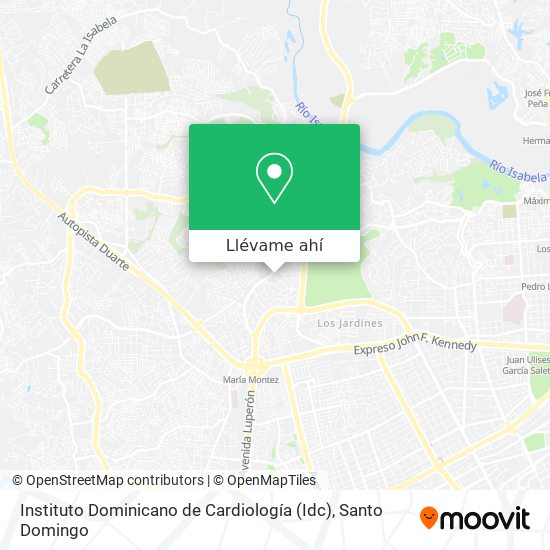 Mapa de Instituto Dominicano de Cardiología (Idc)