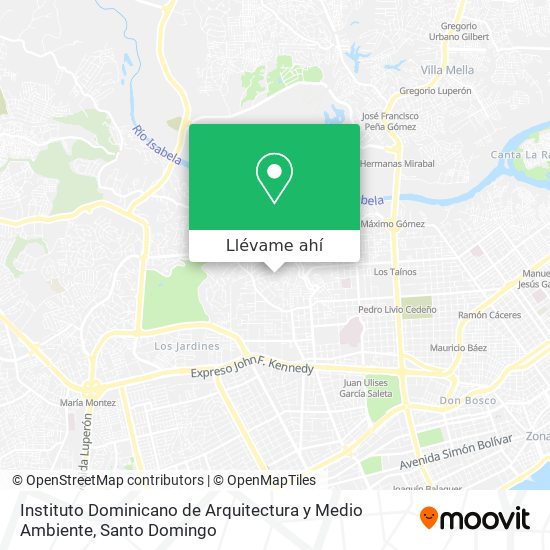 Mapa de Instituto Dominicano de Arquitectura y Medio Ambiente