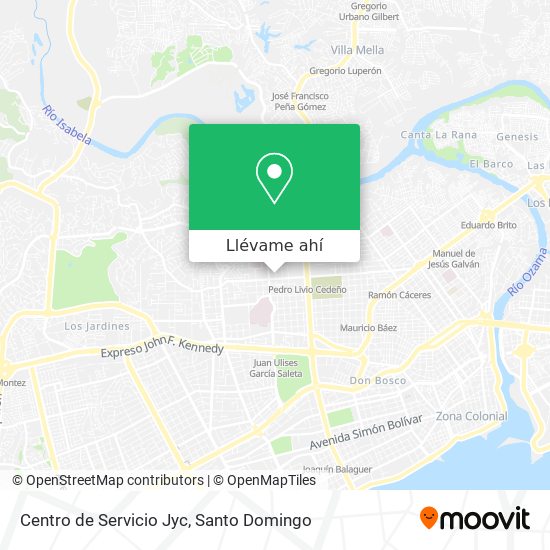 Mapa de Centro de Servicio Jyc