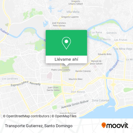 Mapa de Transporte Gutierrez